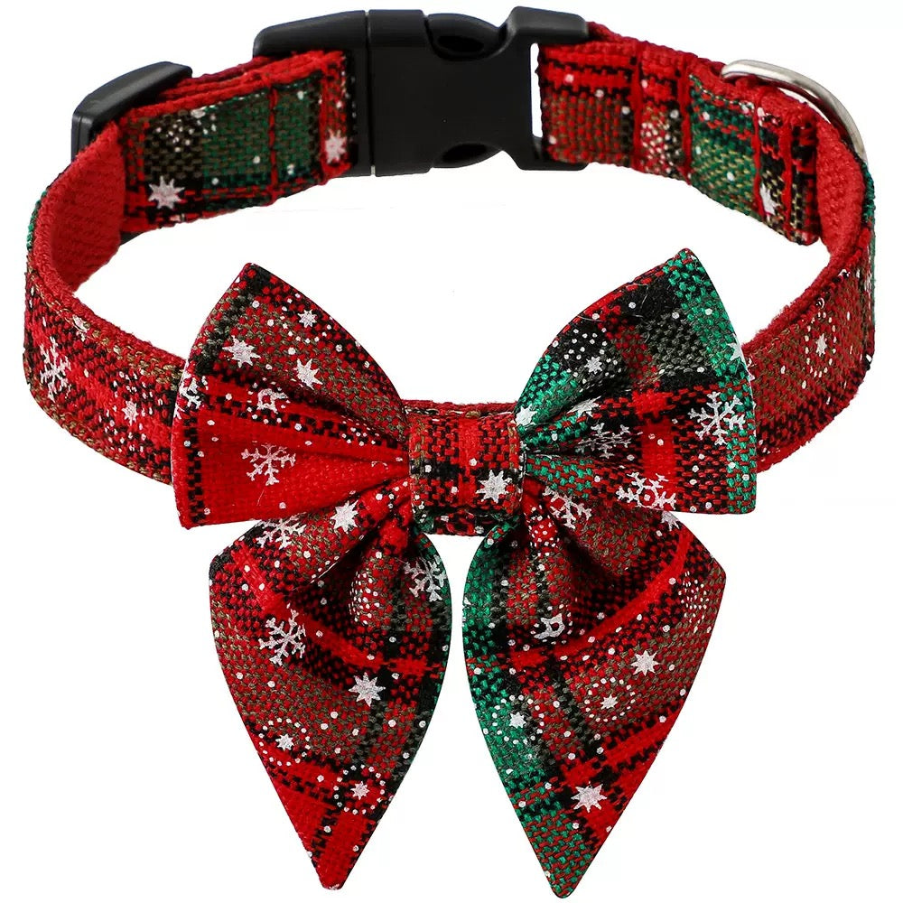 Collar Perro Navidad con Cinta
