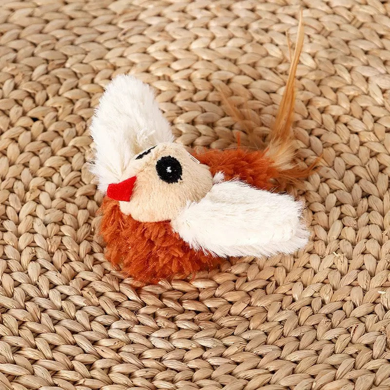 
                  
                    Pajarito Electrónico con Plumas y Catnip (15x5x5cm)
                  
                