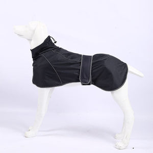 Chaqueta Impermeable Negra - Perros de Raza Grande