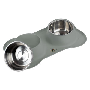 Plato Doble de Silicona Gris