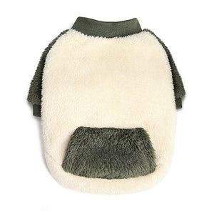 Polar Beige con Bolsillo Verde